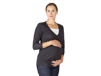 Umstands- und Still-T-Shirt Rialto Darle schwarz mit Punkten 0527