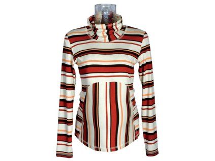 Umstands-T-Shirt/Rollkragenpullover Rialto Greagorry beige+gestreift 0056