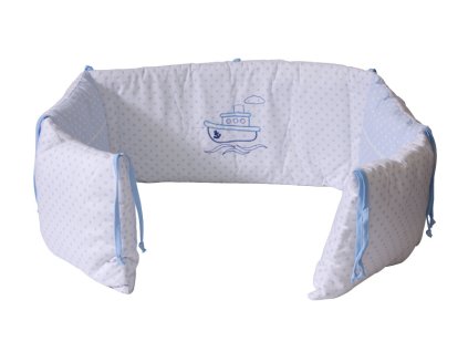 4463 mantinel do postylky lodicka modry puntik