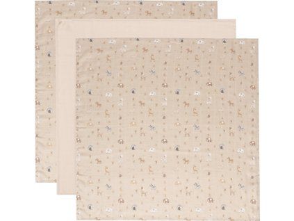 Musselinwindeln Bébé-jou 70x70 cm, 3er-Set, Steppe