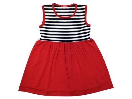 Kinderkleid Rialto UNNA blau-weiß gestreift + rot 0468