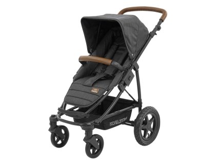 Koelstra Sport Kinderwagen Binque Daily 2017 Denim Schwarz Leder Look