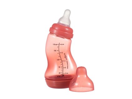 Baby S-Flasche Difrax antikolisch, Koralle, 170ml