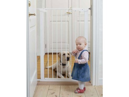 Hohe Barriere  Babydan Premier PET GATE 73-86 cm weiß