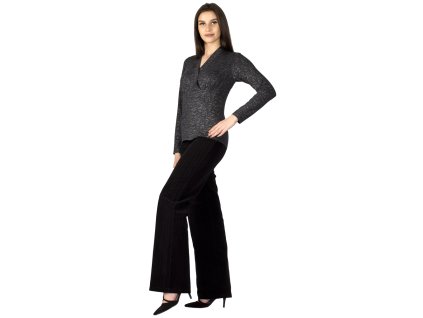Damen T-Shirt Daite grau mit silbernem Aufdruck 0228