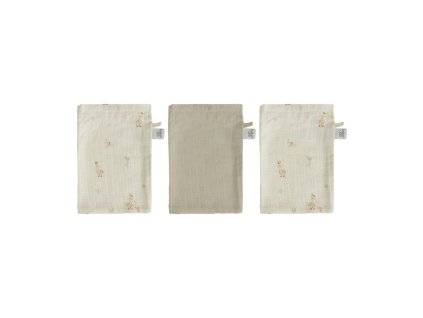 Waschlappen aus Bambus-Musselin, Bébé-Jou Dear Goose, 3 Stück