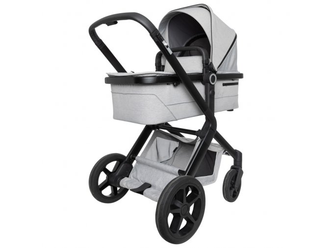 Weiche graue Melange  Kombi-Kinderwagen Koelstra NEXT Soft grey melange mit Rabatt