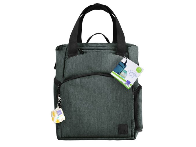 Rucksack Wickeltasche Bambinomio Grey/Lemon Drop