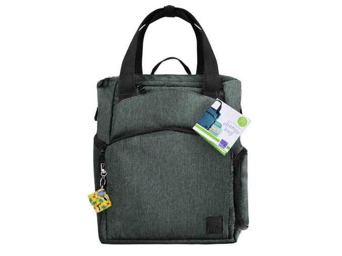 Rucksack Wickeltasche Bambinomio Grey/Tropical toucan