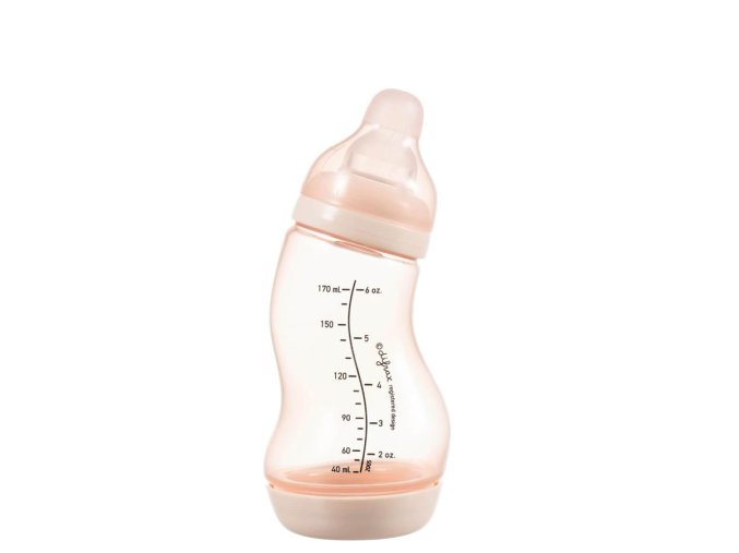 Difrax-S-Flasche für Kleinkinder. Antikolisch, hellrosa, 170 ml