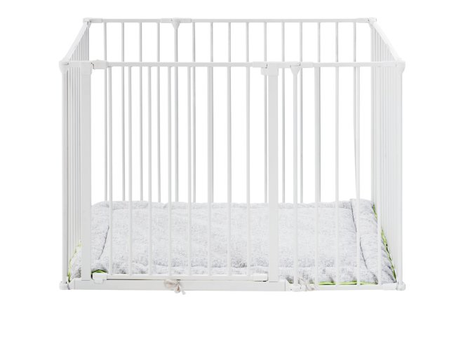 Babydan Square Laufstall weiß+Matratze