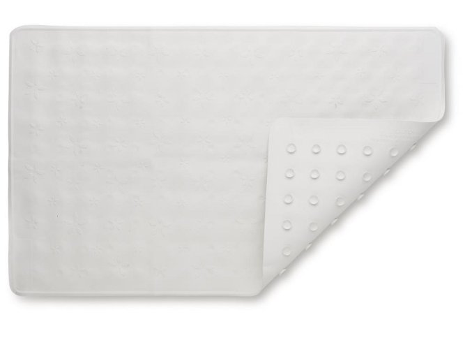 Rutschfeste Badematte weiß 35x55cm