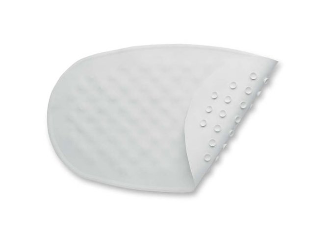 Rutschfeste Badematte oval weiß 42x25 cm