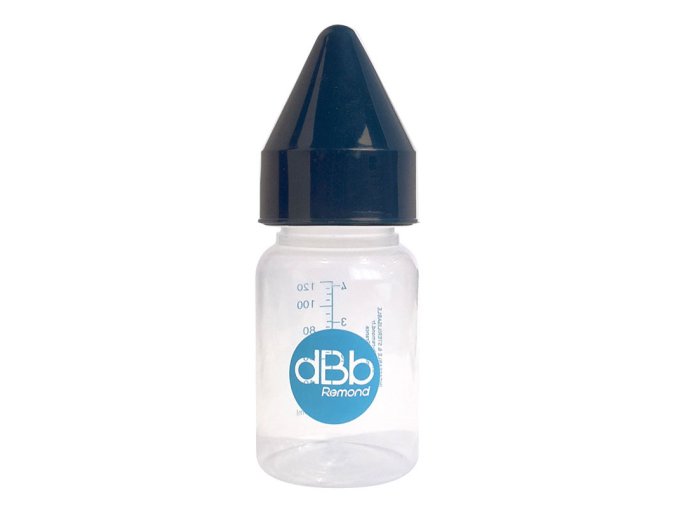 dBb Babyflasche PP 120ml, Saugergummi, NN, Dunkelblau