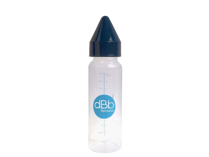 dBb Babyflasche PP 270 ml, Sauger NN. Gummi, Dunkelblau