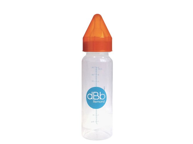 dBb Babyflasche PP 270 ml, Sauger NN. Silikon, Orange