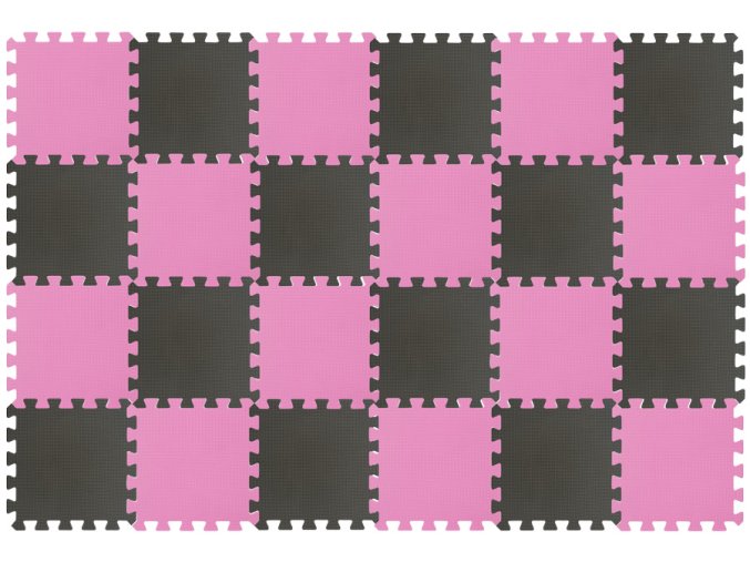 Puzzle-Spielmatte Rosa Dunkelgrau 180x120cm