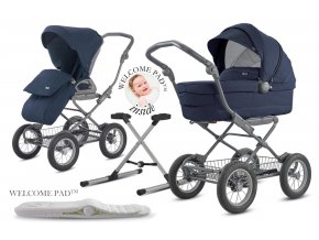 Kinderwagen Inglesina Sofia Duo 2018 Imperial Blue mit Fahrgestell Bike