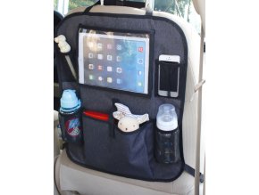 Autotasche mit Tablet-Tasche, Luxusgrau