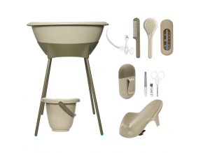 L10443Bade und Pflege Set LUMA Olive Green für Neugeborene