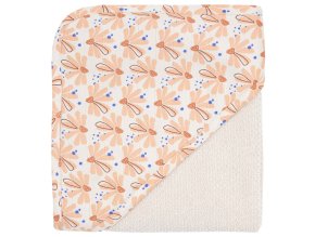 Babyfrottierhandtuch mit Kapuze LUMA - Flowerfever Nude