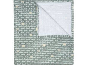 Musselinwindel XXL, 110x110 cm Luma Bow Deco grün