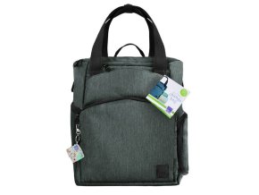 Rucksack Wickeltasche Bambinomio Grey/Snail surprise