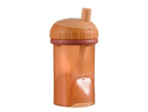 Babyschale mit Strohhalm Difrax, Ziegelstein, 250 ml