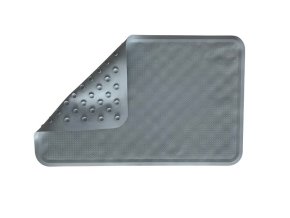 Rutschfeste Badematte grau 35x55cm