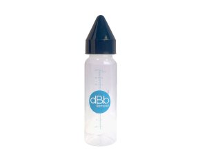 dBb Babyflasche PP 270 ml, Sauger NN. Gummi, Dunkelblau