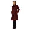 Damenmantel Rialto Drap rot-schwarz 0237