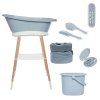 Badeset Bébé-jou Sense 7-teilige Celestial Blue mit Textilkorb und Spielzeug