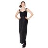 Damen-Abendkleid Hybis schwarz mit Samtmuster 0341
