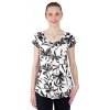 Umstands-T-Shirt Rialto Salice weiß mit Blumenmuster 6479