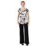 Umstands-T-Shirt Rialto Salice weiß mit Blumenmuster 6479