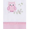 Babybettwäsche, Eule, rosa Punkte