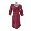 Damenkleid Rialto Barka rot+gemustert 0151