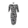 Damenkleid Rialto Block graues Blumenmuster 8144