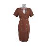 Damenkleid Rialto Ella braun mit Streifen 4400