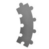 Baby Dan runde Puzzle/Bahn Spielmatte Grau 110 cm