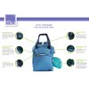 Rucksack Wickeltasche Bambinomio Grey/Jungle snake