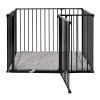 Babydan Laufstall Supreme OLAF Rectangle schwarz mit Matratze