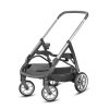 AE70N6206 elegantes grau-silbernes Chassis Inglesina APTICA mit teleskopisch einstellbarem Griff mit Öko-Leder