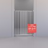 DogSpace Charlie extra hohes Verlängerungstor 62-107cm, einschraubbar, Metall weiß