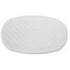 Rutschfeste Badematte oval weiß 42x25 cm