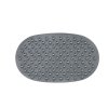 Rutschfeste Badematte oval grau 42x25 cm