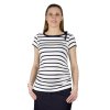 Rialto Rotte gestreiftes Basic-Umstands-T-Shirt aus Bambusviskose 0554