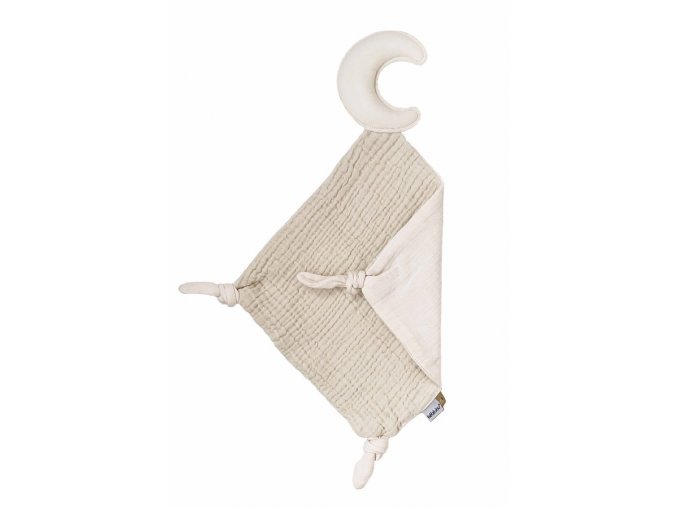 Muszlin alvókendő Bébé-jou Pure Cotton Sand bész24789 muselinovy mazlici ubrousek pure cotton sand bézs