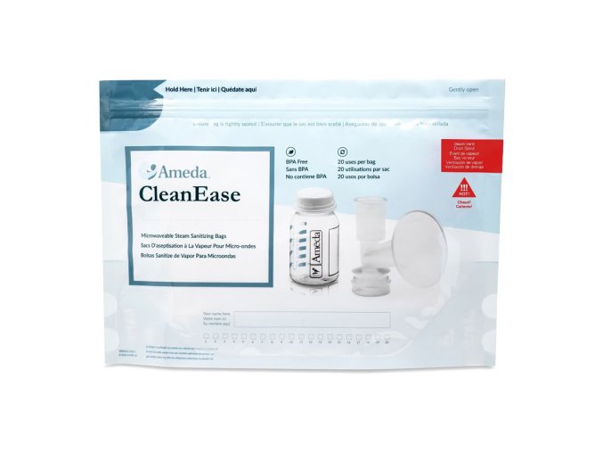 AMEDA sterilizáló zacskó készlet a mikrohullámú sütőhöz, 7 dbClean Ease clean ease steam bag