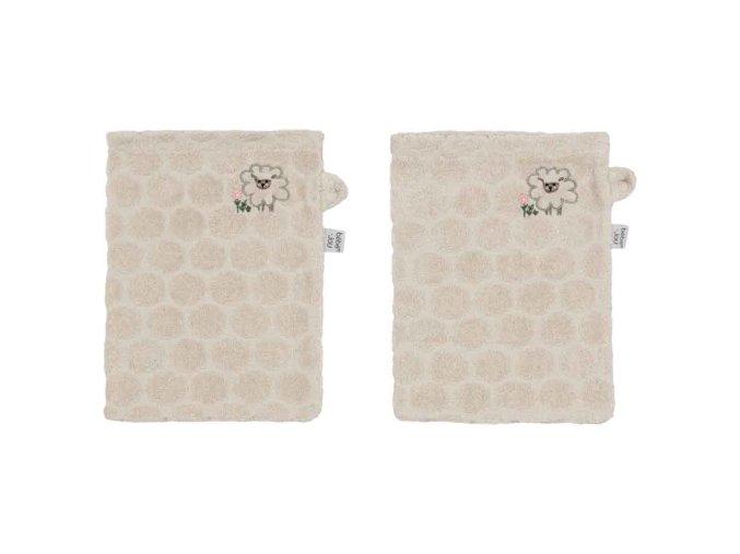 Frottír fürdő törlőkendő szett Bébé-Jou Tiny Sheep 2db